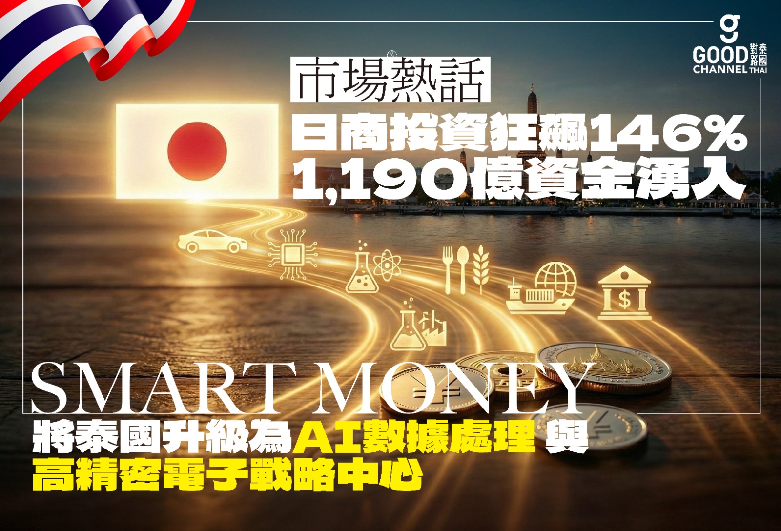 日商投資狂飆146%，1190億資金湧入！Smart Money 將泰國升級為AI數據處理與高精密電子戰略中心！